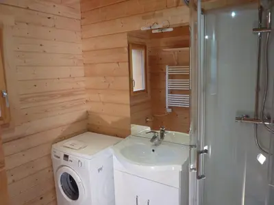 Salle de bains dans l'établissement Le Planot