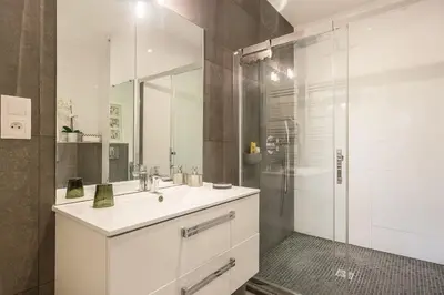 Salle de bains dans l'établissement Luxueux Appartement Haussmannien Centre Ville
