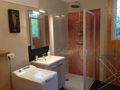 Salle de bains dans l'établissement Gites d'Illfurth
