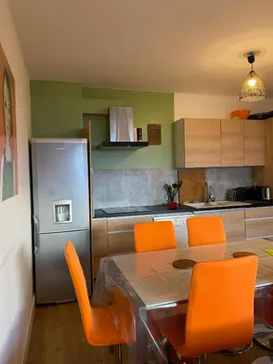 Cuisine ou kitchenette dans l'établissement Gites d'Illfurth