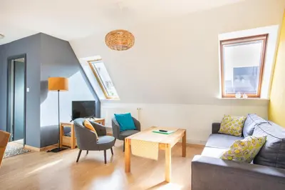 Coin salon dans l'établissement Gîte 