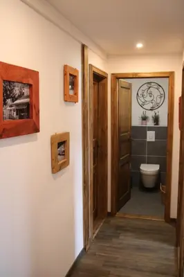 Salle de bains dans l'établissement Gite Le chataignier