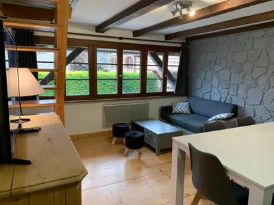 Coin salon dans l'établissement Gîte de Juliana 6 personnes