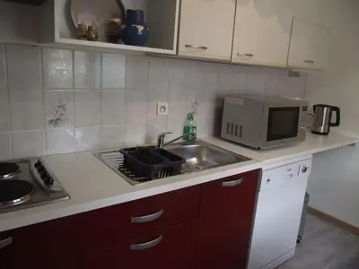 Cuisine ou kitchenette dans l'établissement Cavalerie