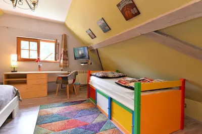 Cuisine ou kitchenette dans l'établissement Gîte de la Chapelle des Mineurs
