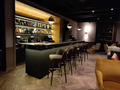 Salon ou bar de l'établissement Hôtel Restaurant Vaillant proche Europapark