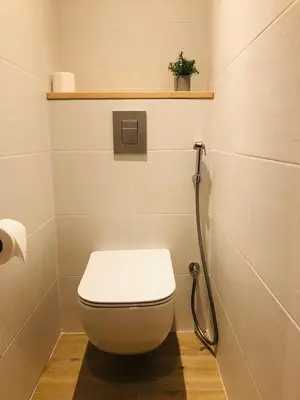 Salle de bains dans l'établissement Chaume de Balveurche
