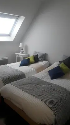 Un ou plusieurs lits dans un hébergement de l'établissement Appartement avec garage Colmar Centre Historique