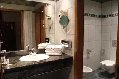 Salle de bains dans l'établissement Hotel Le Mandelberg