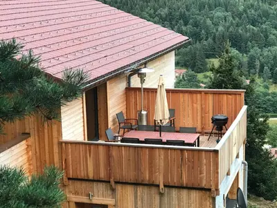 Balcon ou terrasse dans l'établissement La Ferme du Nol