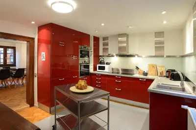 Cuisine ou kitchenette dans l'établissement KAYSERSBERG city center - House 
