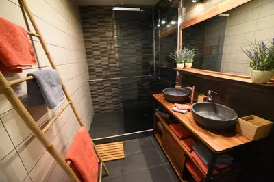 Salle de bains dans l'établissement Gite Moka45 Centre historique 