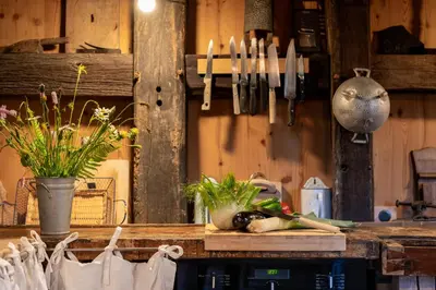 Cuisine ou kitchenette dans l'établissement La Grange d'Hannah - gîte & chambre d’hôtes de charme