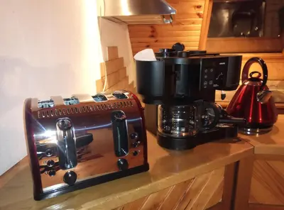 Cuisine ou kitchenette dans l'établissement Spacieux et confortables gîtes à proximité randonnées, lacs, ski nature