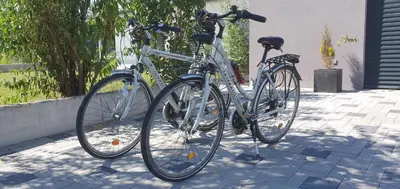 Vélo sur le terrain de l'établissement Les Alizés ou dans les environs