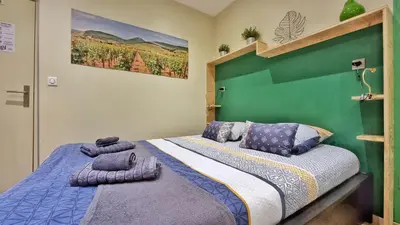 Un ou plusieurs lits dans un hébergement de l'établissement Splendide Studio Centre Colmar