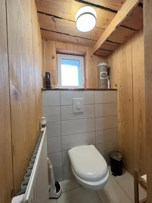 Salle de bains dans l'établissement La remise du Murgé
