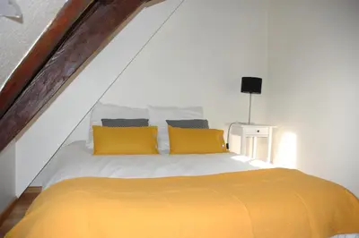 Un ou plusieurs lits dans un hébergement de l'établissement appartement à Colmar