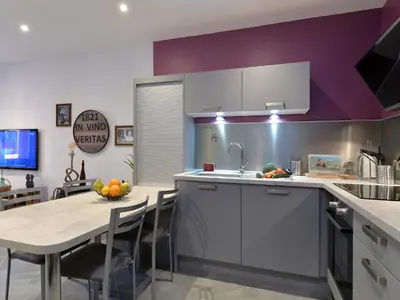 Cuisine ou kitchenette dans l'établissement GÎTE **** L'ATELIER DU TONNELIER