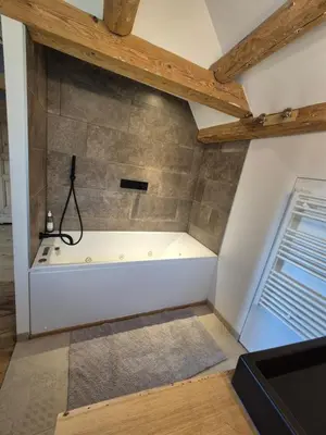 Salle de bains dans l'établissement Chez Jérémie & Mary