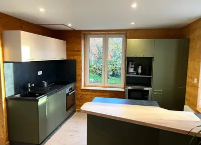 Cuisine ou kitchenette dans l'établissement Chez Léa et Lolo - Le Nordique