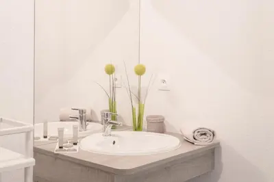 Salle de bains dans l'établissement Zenao Appart'hôtels Mulhouse