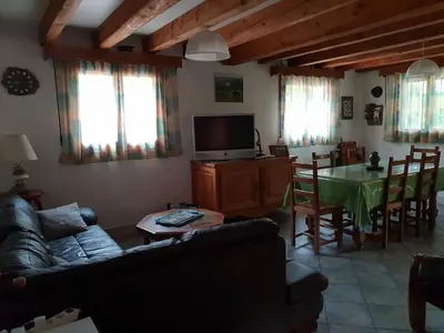 Coin salon dans l'établissement châlet