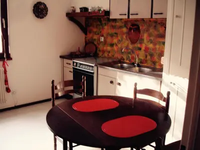 Cuisine ou kitchenette dans l'établissement Patio