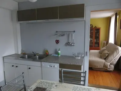 Cuisine ou kitchenette dans l'établissement Gîtes vallée de Munster