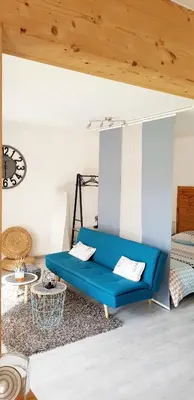 Un ou plusieurs lits dans un hébergement de l'établissement Appartement 50m du Lac