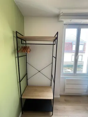 Un ou plusieurs lits dans un hébergement de l'établissement Le 9 - Joli studio neuf, tout équipé Mulhouse centre - Stationnement gratuit