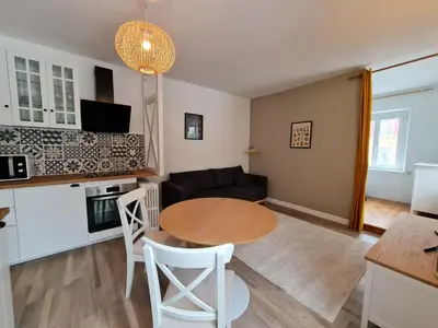 Cuisine ou kitchenette dans l'établissement Villa Rosa Trois Epis