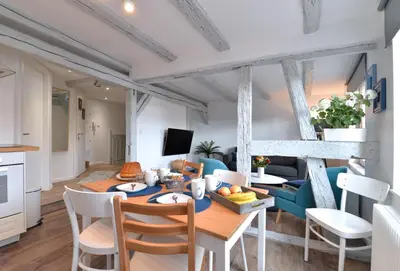 Cuisine ou kitchenette dans l'établissement Appartement L'Authentique de la Petite Venise