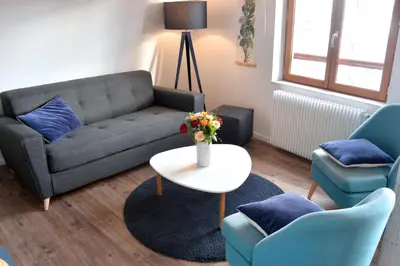 Coin salon dans l'établissement Appartement L'Authentique de la Petite Venise