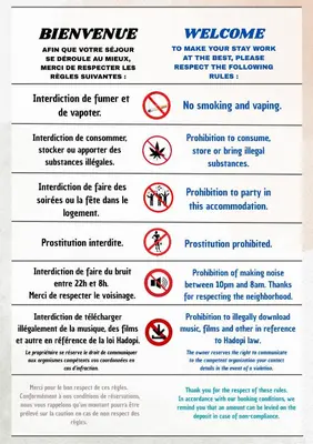 Certificat, récompense, panneau ou autre document affiché dans l'établissement Le 1 - Très beau T3 Neuf rez-de-chaussée centre ville - stationnement gratuit