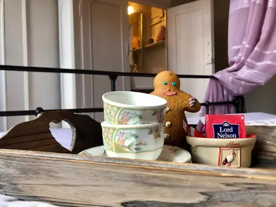 Cuisine ou kitchenette dans l'établissement B&B La Clé d'Alsace