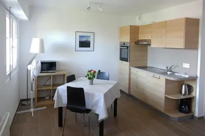 Cuisine ou kitchenette dans l'établissement Gîte l'Agapé