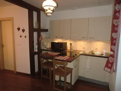 Cuisine ou kitchenette dans l'établissement Gite Muscat