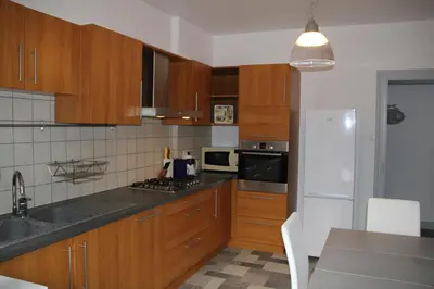 Cuisine ou kitchenette dans l'établissement Appartement T3 très calme - Le Bartholdi - Centre de Colmar