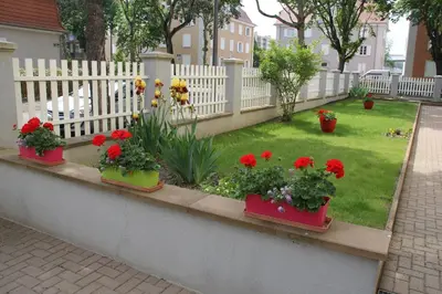 Jardin de l'établissement Appartement T3 très calme - Le Bartholdi - Centre de Colmar