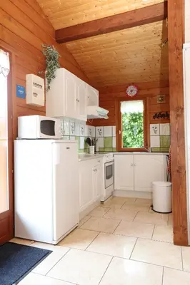 Cuisine ou kitchenette dans l'établissement Chalet de Grettery