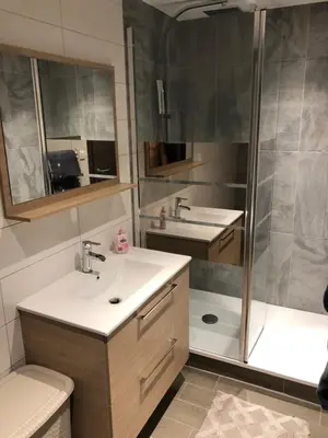 Salle de bains dans l'établissement Gîte centre historique Colmar