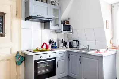 Cuisine ou kitchenette dans l'établissement GANZALIESELE