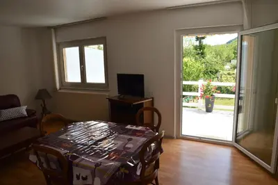 Télévision ou salle de divertissement dans l'établissement Gîte Les Glycines 68230 TURCKHEIM