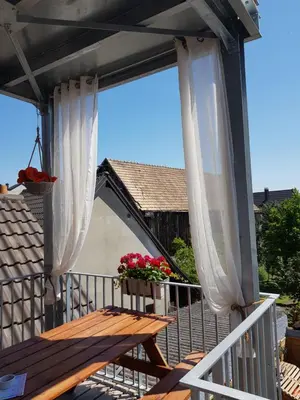Balcon ou terrasse dans l'établissement Au Gré de L'ill 'Les Cigognes'