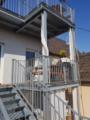 Balcon ou terrasse dans l'établissement Au Gré de L'ill 'Les Cigognes'