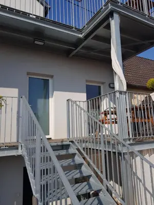 Balcon ou terrasse dans l'établissement Au Gré de L'ill 'Les Cigognes'