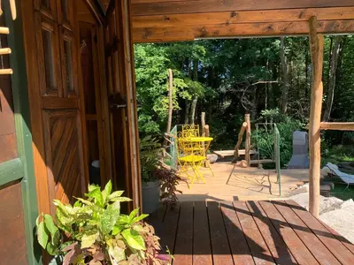 Jardin de l'établissement La Roulotte du Randonneur