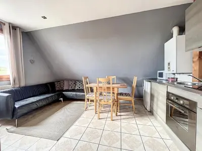 Cuisine ou kitchenette dans l'établissement Gite du vignoble
