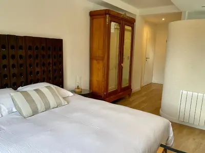 Un ou plusieurs lits dans un hébergement de l'établissement Alsacebnb - Gîte 12 personnes dans le vignoble - Piscine privée & Spa